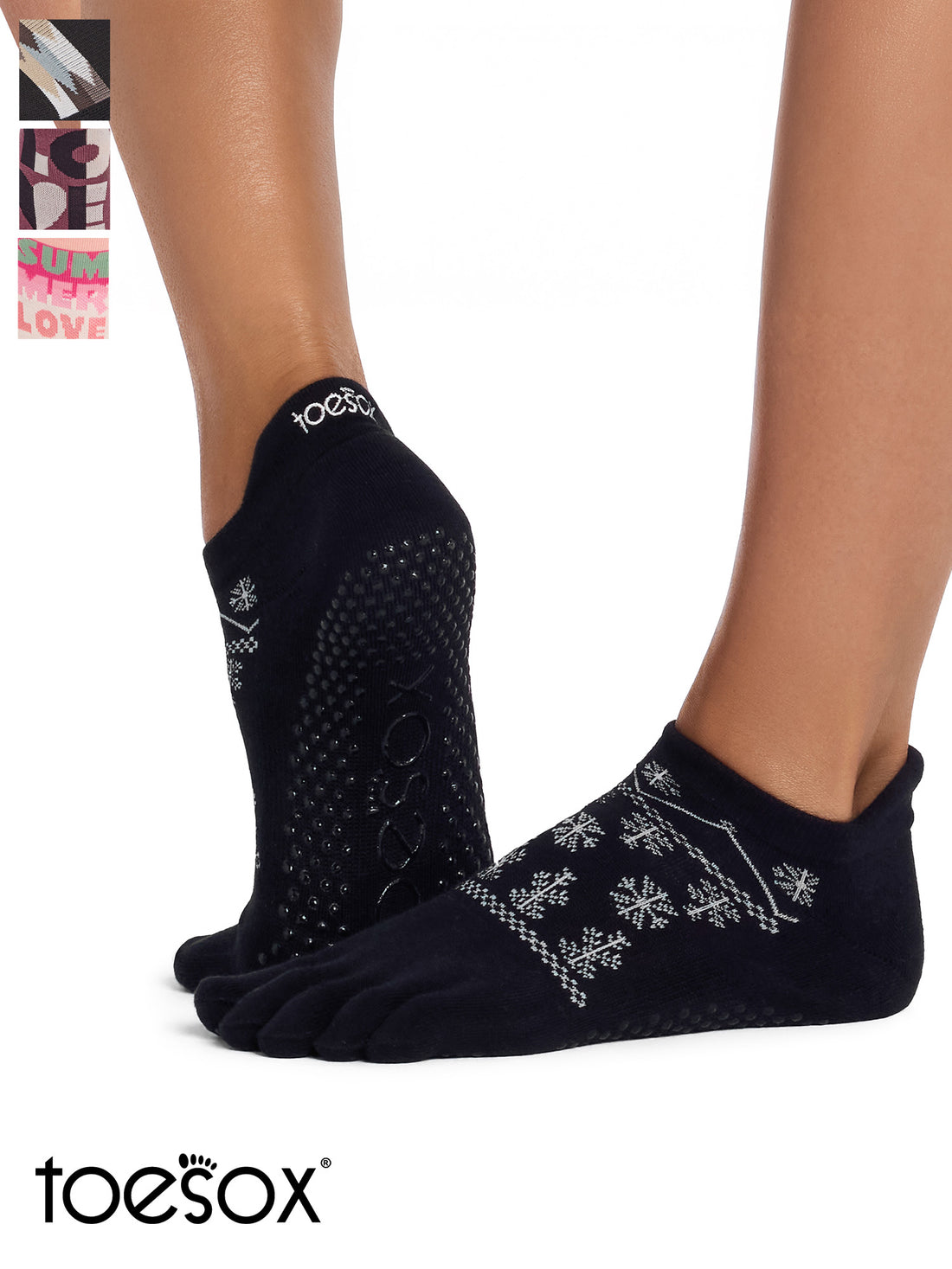 [ToeSox] Low Rise Ultra Fine Knit ローライズ ウルトラファインニット（Full-Toe／つま先あり） グリップ ソックス ／ ヨガ ピラティス 滑り止め付 靴下 26FW_D2
