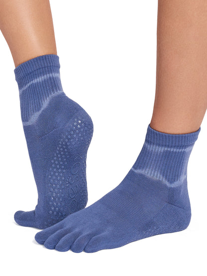 [ToeSox] Melody Ultra Fine Knit メロディー ウルトラファインニット（Full-Toe／つま先あり） グリップ ソックス／ ヨガ ピラティス 滑り止め付 靴下 クルー丈 25FW_D2