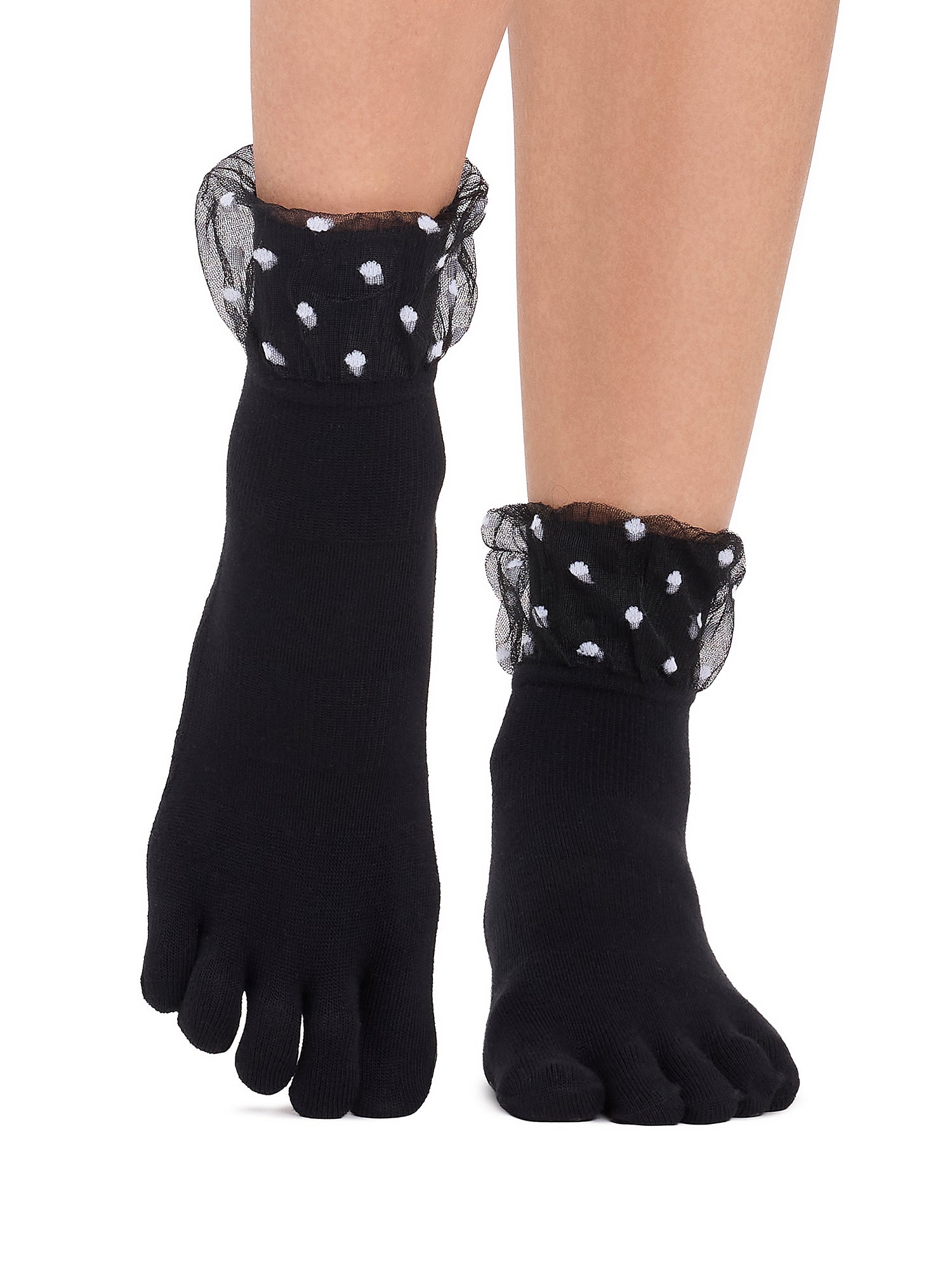 [ToeSox] Melody Ultra Fine Knit メロディー ウルトラファインニット（Full-Toe／つま先あり） グリップ ソックス／ ヨガ ピラティス 滑り止め付 靴下 クルー丈 26FW_D1