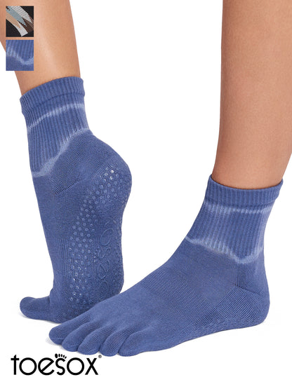 [ToeSox] Melody Ultra Fine Knit メロディー ウルトラファインニット（Full-Toe／つま先あり） グリップ ソックス／ ヨガ ピラティス 滑り止め付 靴下 クルー丈 25FW_D2