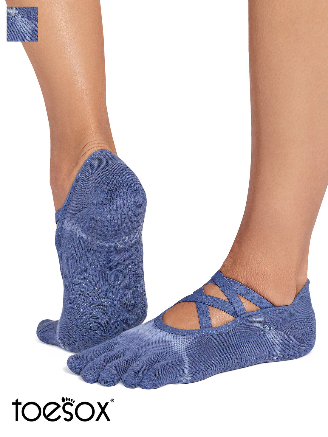 [ToeSox] Elle Ultra Fine Knit エル ウルトラファインニット（Full-Toe／つま先あり） グリップ ソックス ／ ヨガ ピラティス 滑り止め付 靴下 26SS_D2