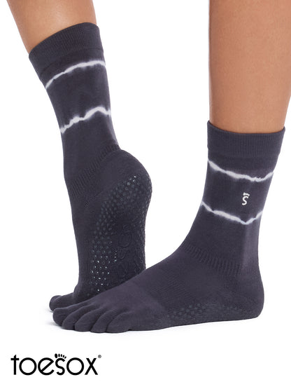 [ToeSox] Crew クルー ウルトラファインニット（Full-Toe／つま先あり） グリップ ソックス／ ヨガ ピラティス 滑り止め付 26SS_D1 靴下 クルー丈 26FW_D2