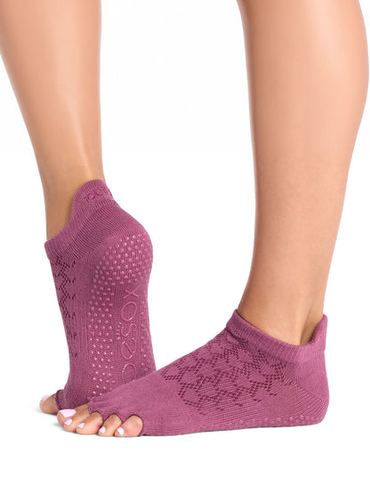 [ToeSox] Low Rise ローライズ（Half-Toe／つま先なし） グリップ ソックス ／ ヨガ ピラティス 滑り止め付 靴下 26FW_D2