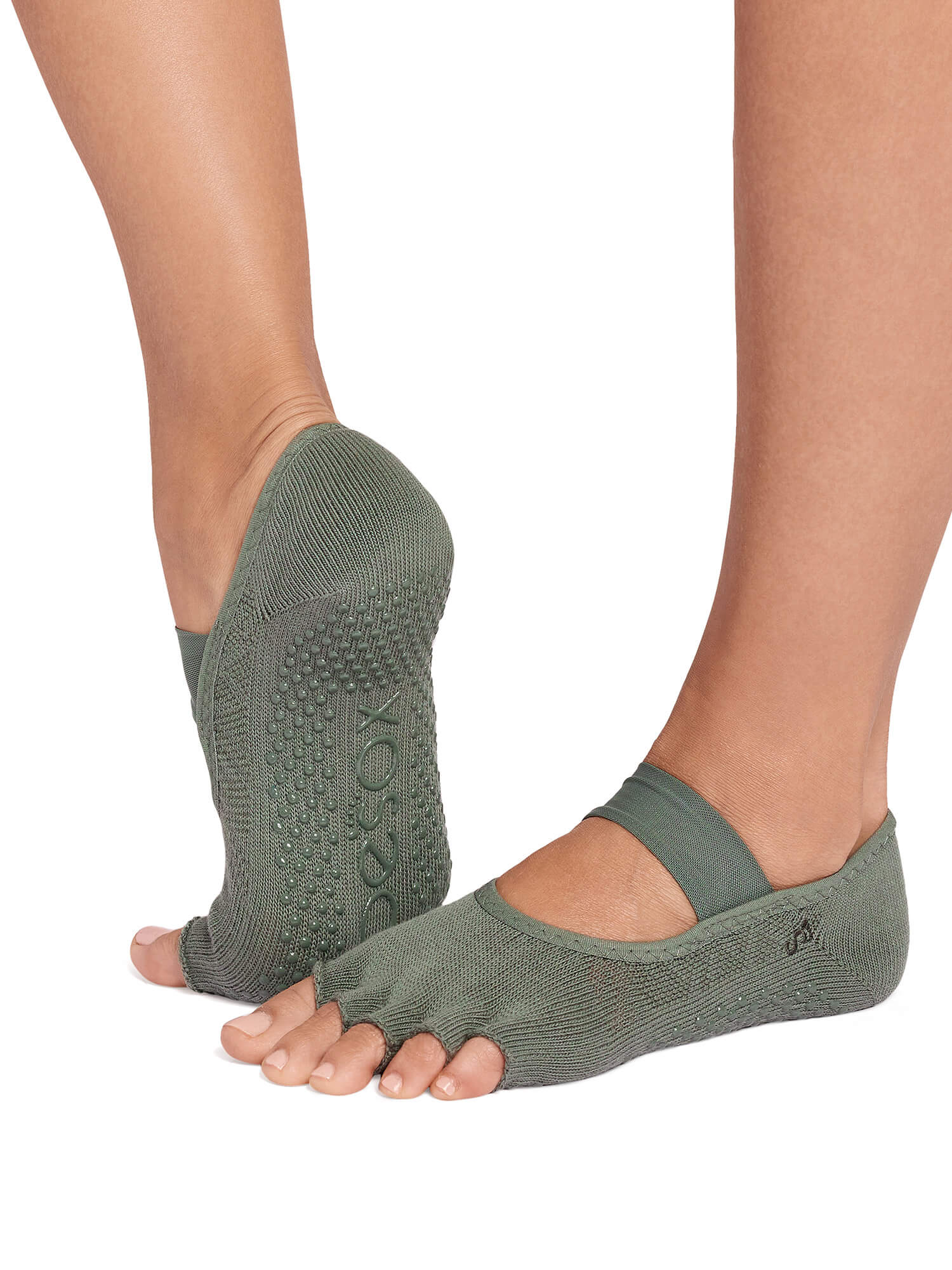 [ToeSox] Mia (Half-Toe/No Toes) Grip Socks / Yoga Pilates Anti-Slip Socks 25SS_D2