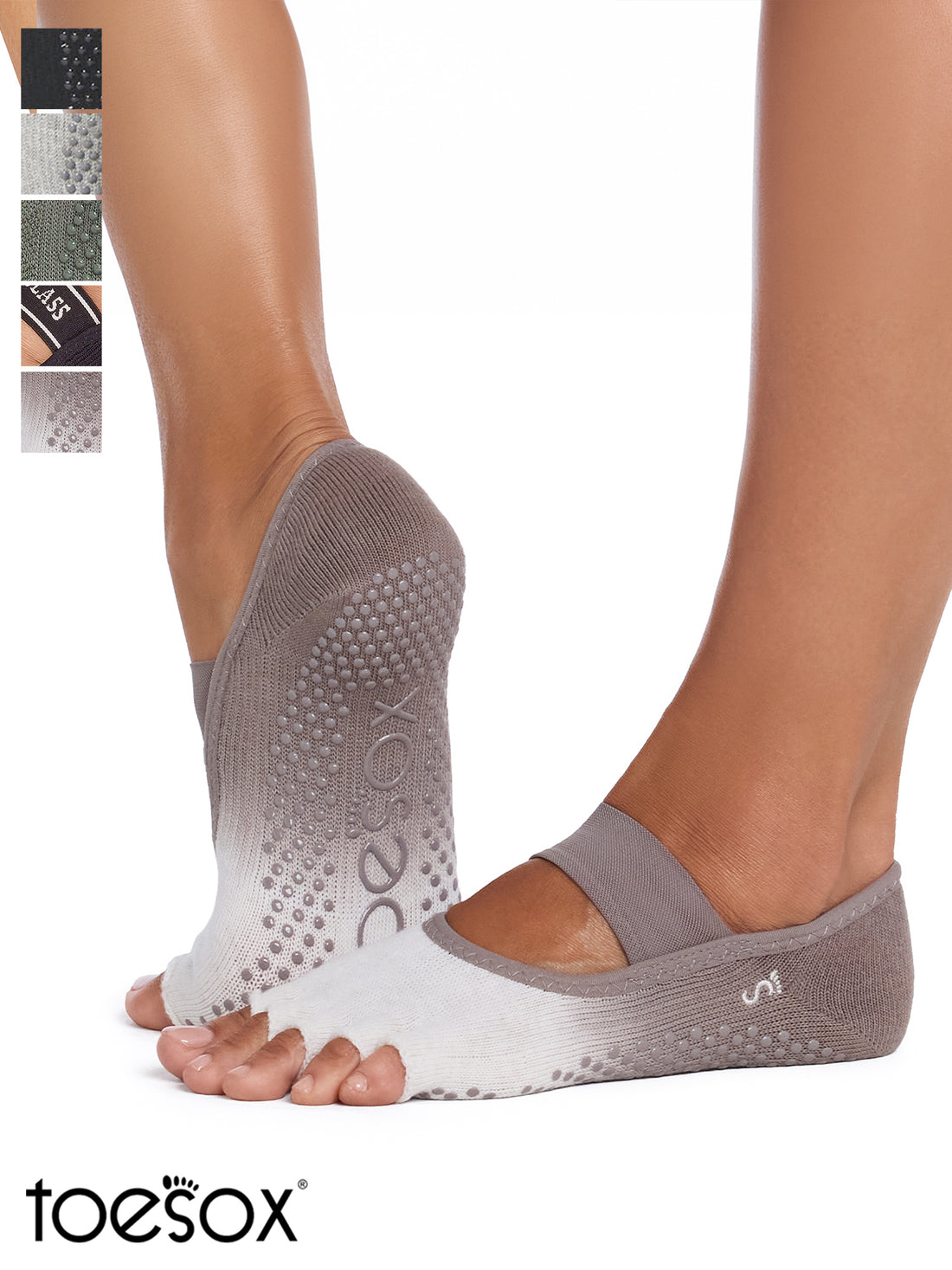 [ToeSox] Mia (Half-Toe/No Toes) Grip Socks / Yoga Pilates Anti-Slip Socks 25SS_D2
