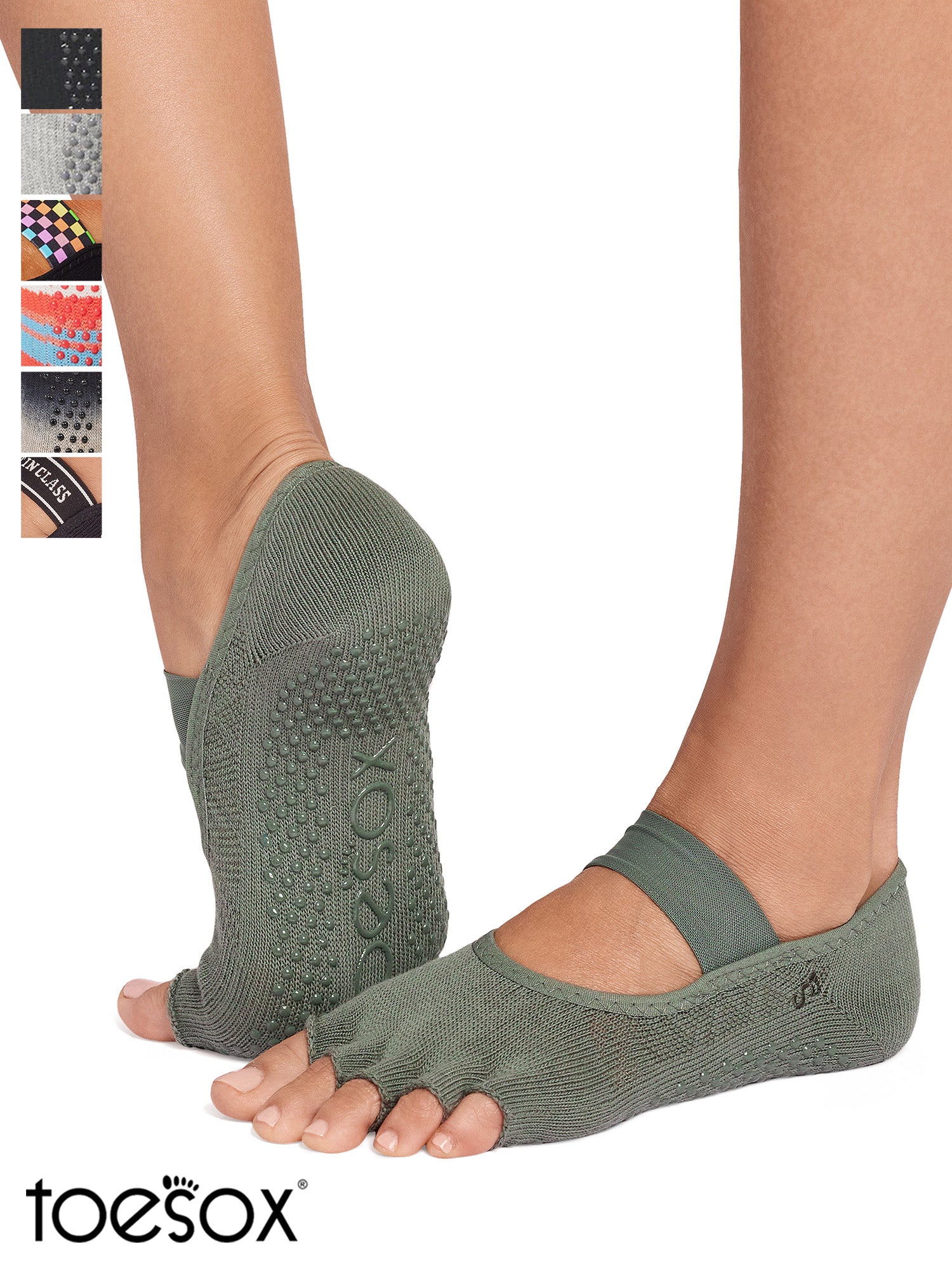 [ToeSox] Mia (Half-Toe/No Toes) Grip Socks / Yoga Pilates Anti-Slip Socks 25SS_D2