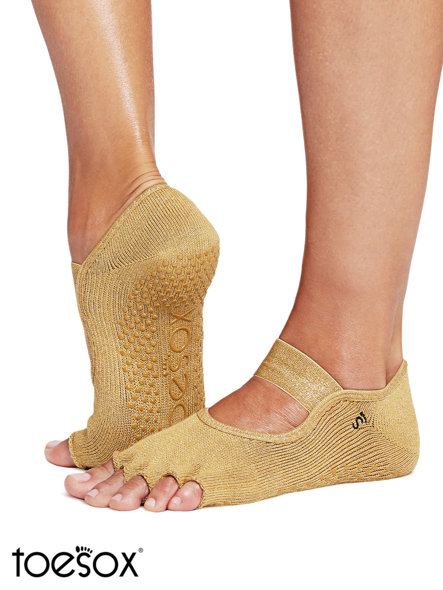 [ToeSox] Mia ミア（Half-Toe／つま先なし） グリップ ソックス ／ ヨガ ピラティス 滑り止め付 靴下 [WSS]