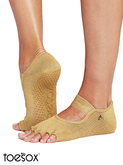 [ToeSox] Mia ミア（Half-Toe／つま先なし） グリップ ソックス ／ ヨガ ピラティス 滑り止め付 靴下 [WSS]