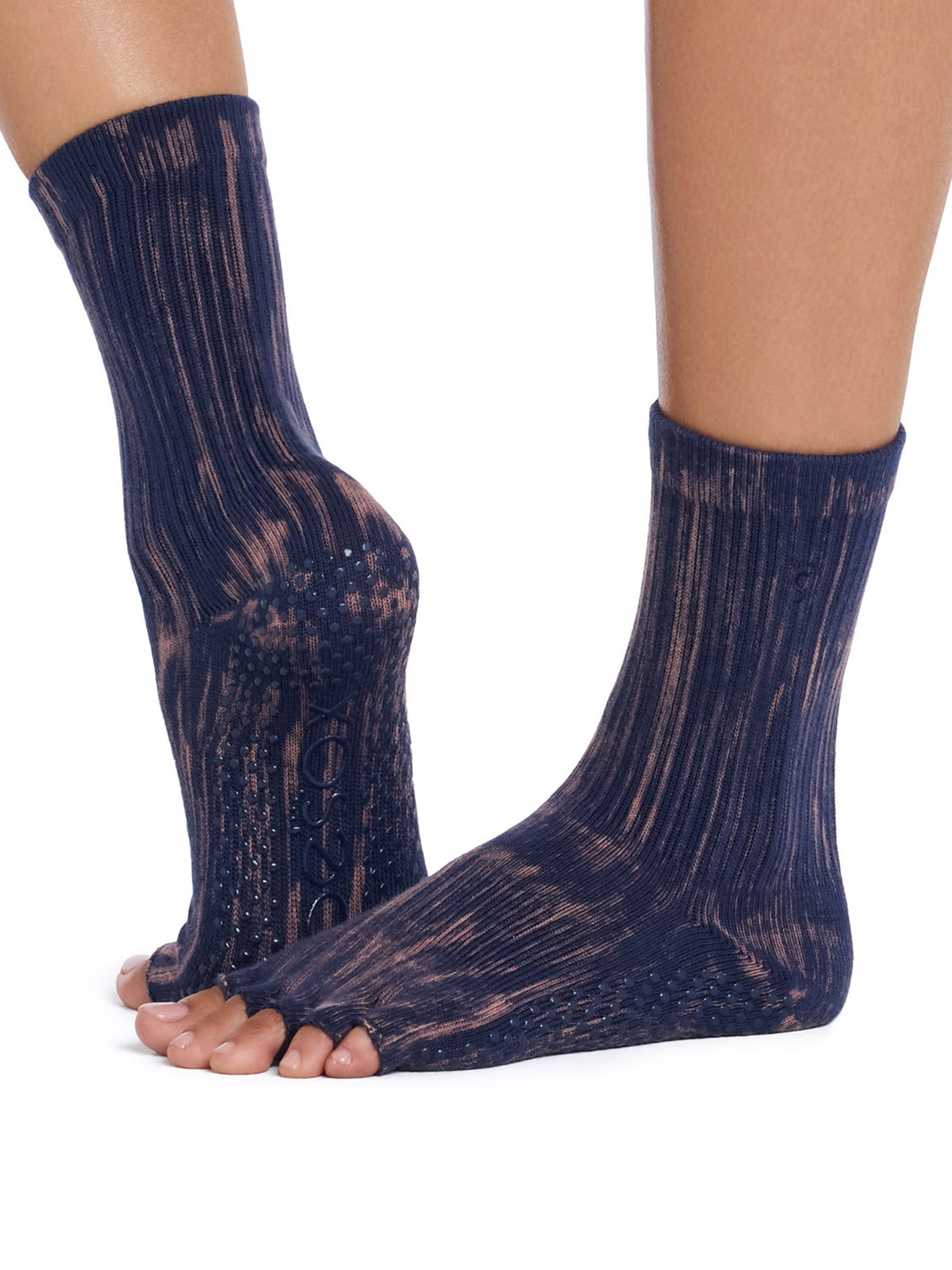 [ToeSox] Crew クルー（Half-Toe／つま先なし） グリップ ソックス／ ヨガ ピラティス 滑り止め付 靴下 クルー丈 26FW_D2