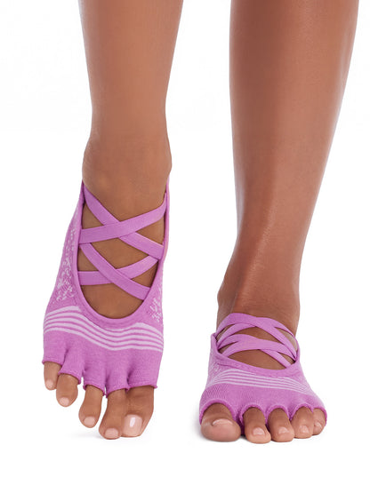 [ToeSox] Elle Tec エル テック（Half-Toe／つま先なし） テック グリップ ソックス／ ヨガ ピラティス 滑り止め付 靴下 26FW_D1