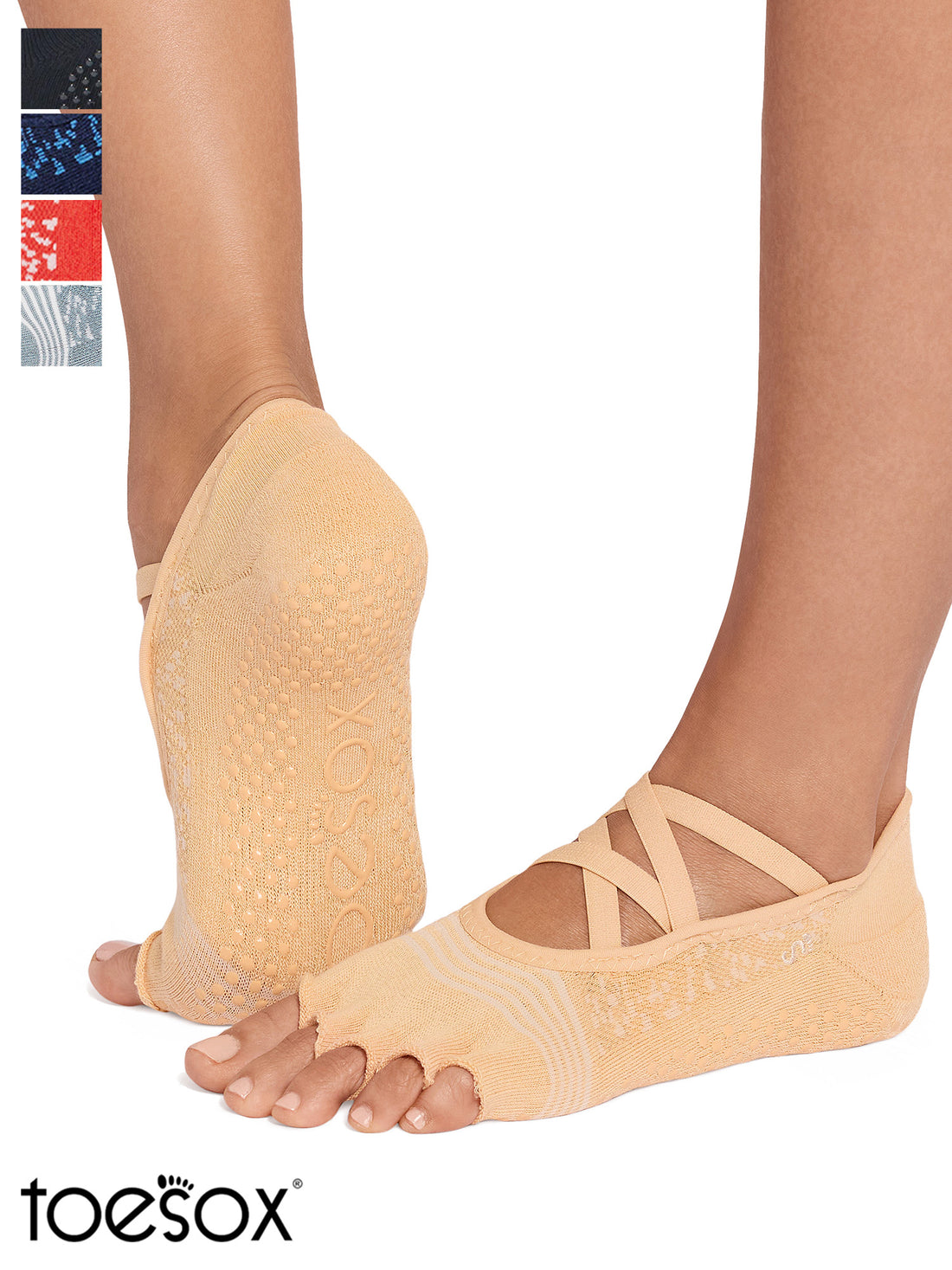 [ToeSox] Elle Tec (Half-Toe) Tech Grip Socks / Yoga Pilates Anti-Slip Socks 25SS_D2