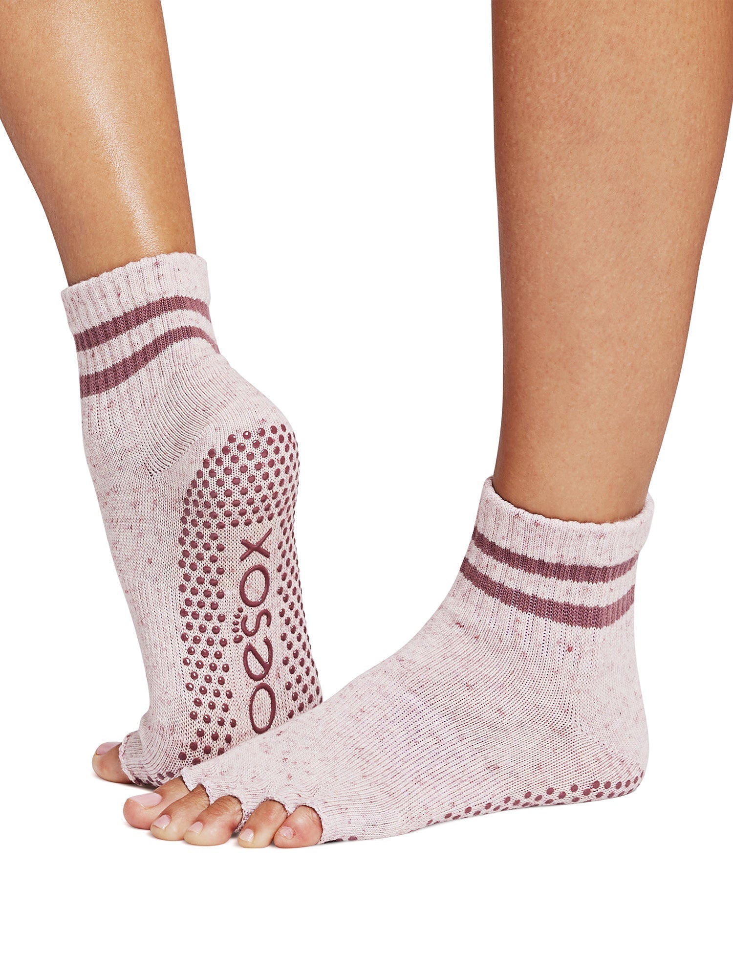 [ToeSox] Melody メロディー（Half-Toe／つま先なし） グリップ ソックス／ ヨガ ピラティス 滑り止め付 靴下 クルー丈 24FW_D3-Puravida! プラヴィダ　ヨガ ピラティス フィットネスショップ