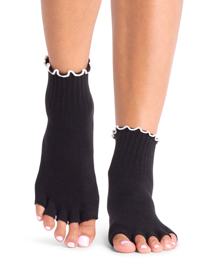 [ToeSox] Melody メロディー（Half-Toe／つま先なし） グリップ ソックス／ ヨガ ピラティス 滑り止め付 靴下 クルー丈 26FW_D1