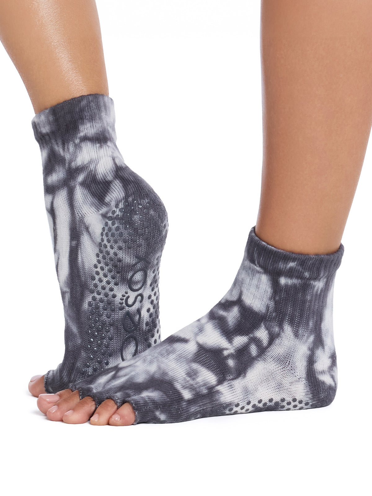 [ToeSox] Melody メロディー（Half-Toe／つま先なし） グリップ ソックス／ ヨガ ピラティス 滑り止め付 靴下 クルー丈 26FW_D2