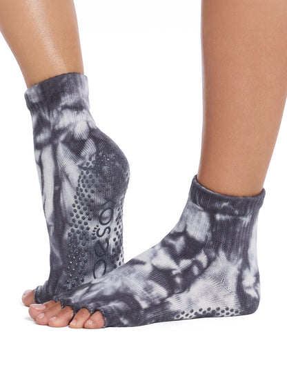 [ToeSox] Melody メロディー（Half-Toe／つま先なし） グリップ ソックス／ ヨガ ピラティス 滑り止め付 靴下 クルー丈 26FW_D2