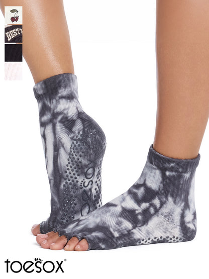 [ToeSox] Melody メロディー（Half-Toe／つま先なし） グリップ ソックス／ ヨガ ピラティス 滑り止め付 靴下 クルー丈 26FW_D2