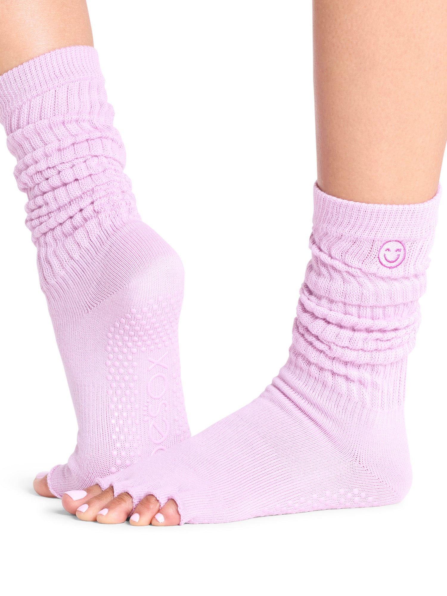 [ToeSox] Slouch スラウチ（Half-Toe／つま先なし） グリップ ソックス／ ヨガ ピラティス 滑り止め付 靴下 クルー丈 26FW_D1