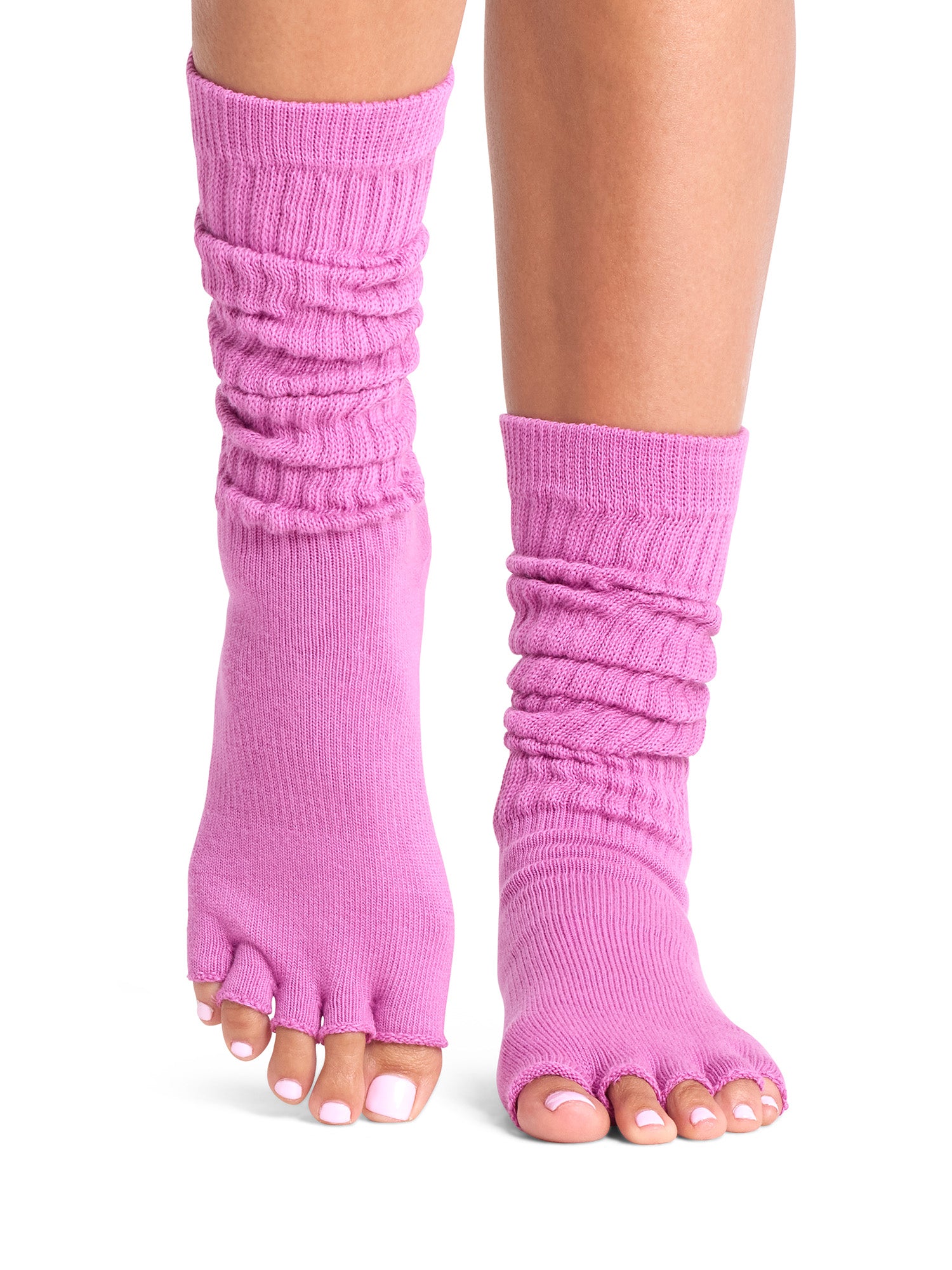[ToeSox] Slouch スラウチ（Half-Toe／つま先なし） グリップ ソックス／ ヨガ ピラティス 滑り止め付 靴下 クルー丈 26FW_D1