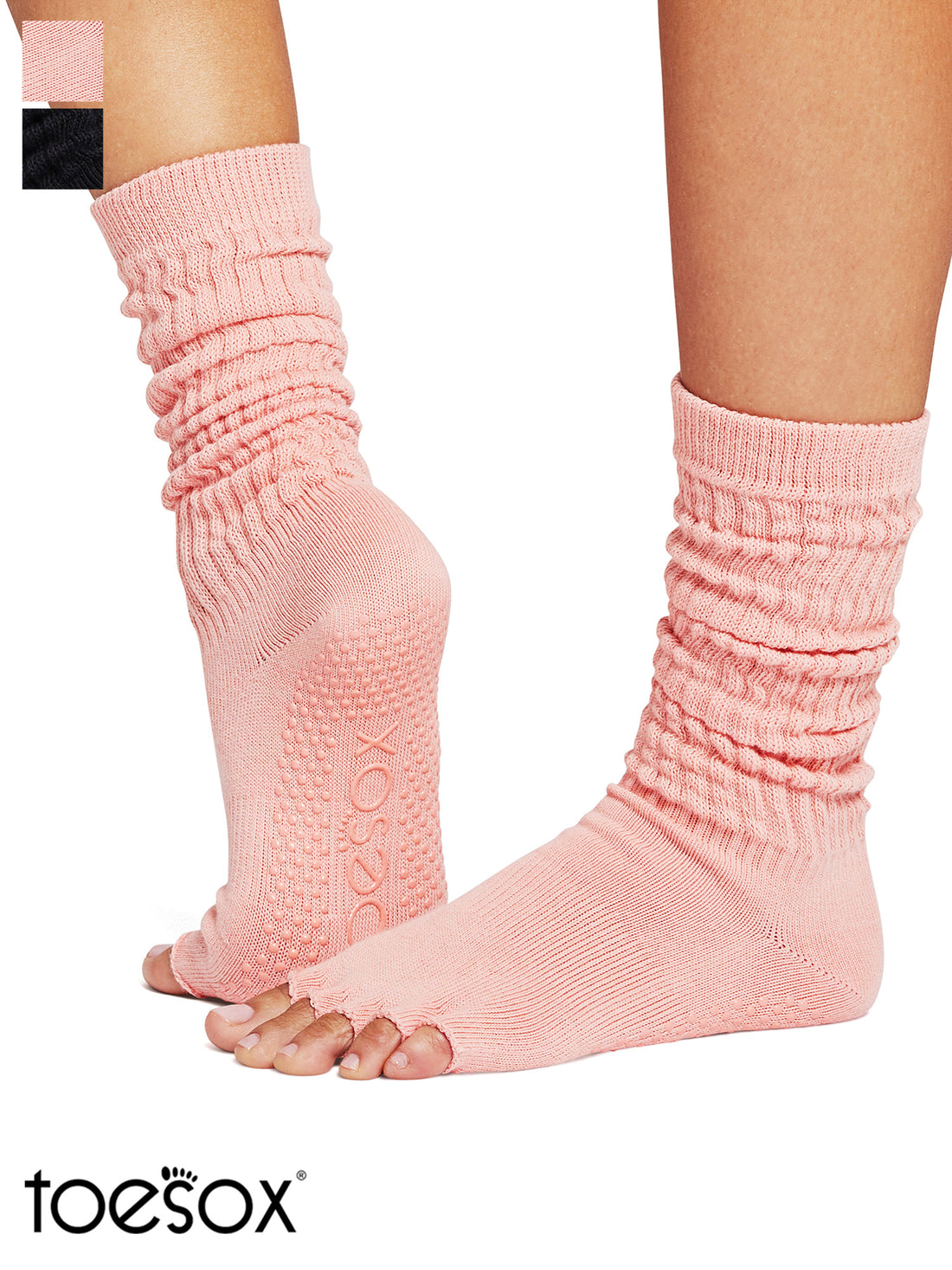 [SALE][ToeSox] Slouch (Half-Toe) Grip Socks/Yoga Pilates Non-slip Socks Crew Length 2502