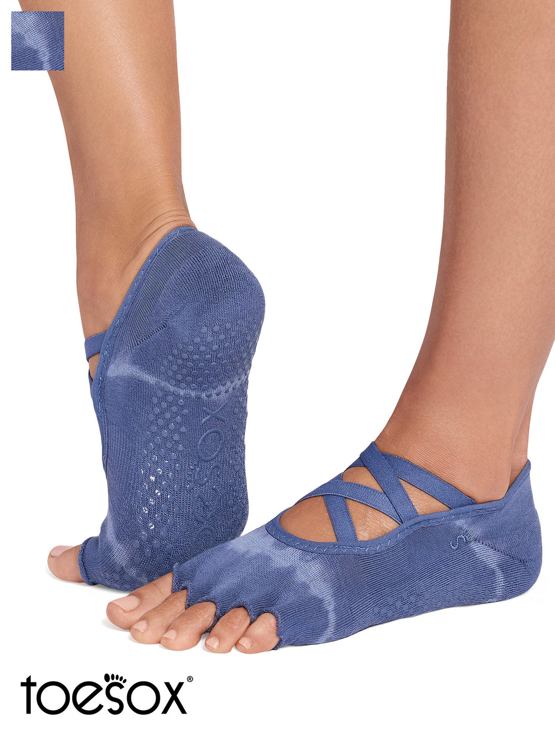 [ToeSox] Elle Ultra Fine Knit エル ウルトラファインニット（Half-Toe／つま先なし） グリップ ソックス ／ ヨガ ピラティス 滑り止め付 靴下 26SS_D2