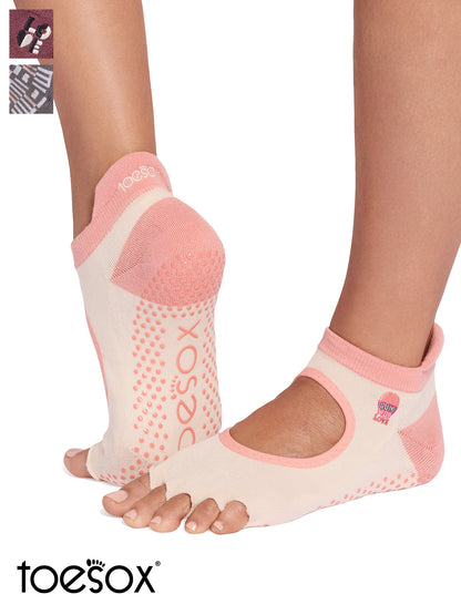 [ToeSox] Bellarina Ultra Fine Knit ベラリナ ウルトラファインニット（Half-Toe／つま先なし） グリップ ソックス ／ ヨガ ピラティス 滑り止め付 靴下 26SS_D3
