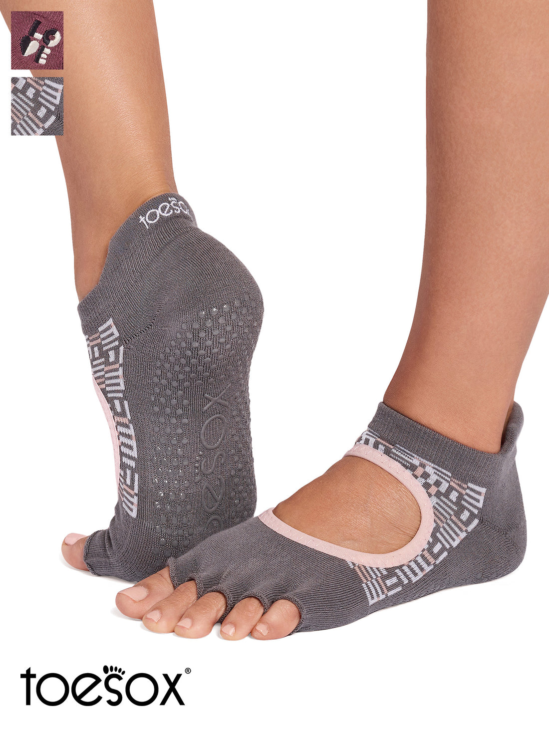 [ToeSox] Bellarina Ultra Fine Knit ベラリナ ウルトラファインニット（Half-Toe／つま先なし） グリップ ソックス ／ ヨガ ピラティス 滑り止め付 靴下 26SS_D2