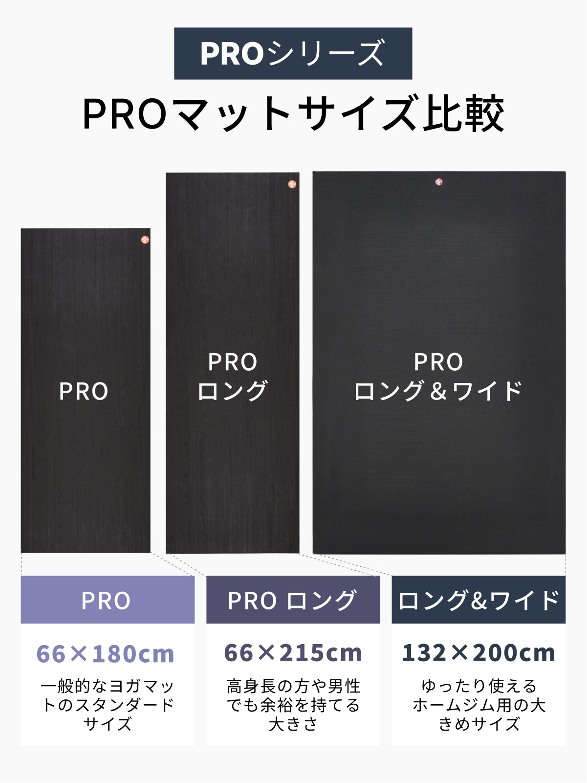 [Manduka] PRO ヨガマット ロング＆ワイド (6mm ／ 132cm×200cm）PRO LONG &amp; WIDE 25FW 幅広 大型 ブラックマット マンドゥカ