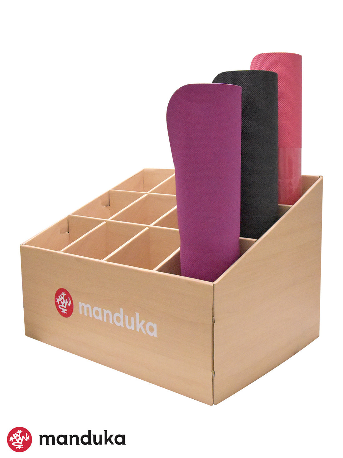 Manduka Yoga Mat Box Display Rack 12 Mats Assembly Required *Separate shipping fee applies