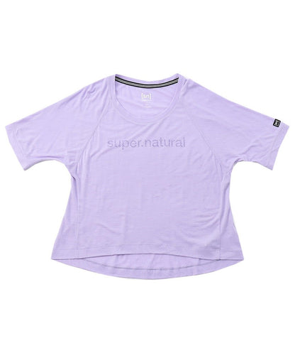 [[sn] super.natural] W リキッド フローTee スーパーナチュラル レディース ヨガウェア 半袖 ゆったり 体型カバー / 23SS SNW017217 [SOFF]-Puravida! プラヴィダ　ヨガ ピラティス フィットネスショップ