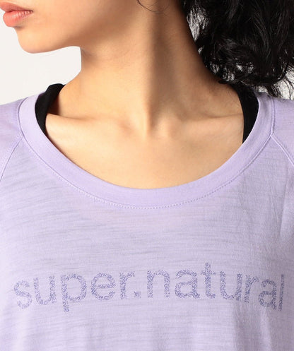 [[sn] super.natural] W リキッド フローTee スーパーナチュラル レディース ヨガウェア 半袖 ゆったり 体型カバー / 23SS SNW017217 [SOFF]-Puravida! プラヴィダ　ヨガ ピラティス フィットネスショップ