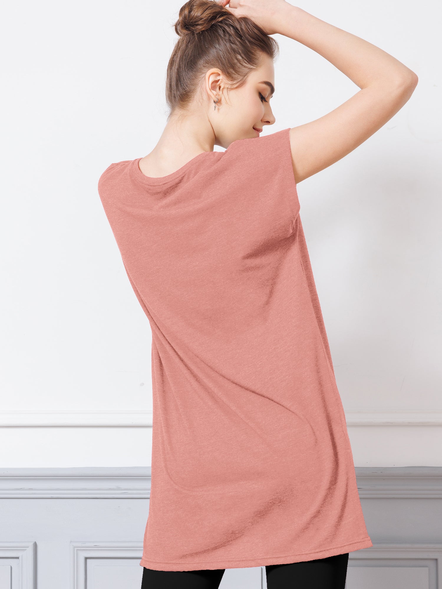 [Loopa] ルーパ サイドスリット チュニック Tee side slit tunic tee / ヨガトップス ヨガウェア Tシャツ [A] 20_1-Puravida! プラヴィダ　ヨガ ピラティス フィットネスショップ