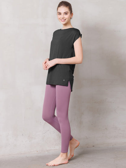 [Loopa] ルーパ ルーシュ ヨガ チュニック ruche yoga tunic Tシャツ ヨガトップス / ヨガウェア 21FW [SOFF]-Puravida! プラヴィダ　ヨガ ピラティス フィットネスショップ