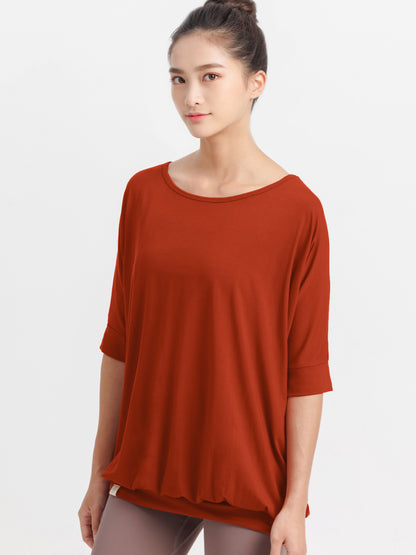 [Loopa] ルーパ 2.0 ドルマン スリーブ トップ Yogawear Dolman Sleeve Top Tシャツ ヨガトップス / ヨガウェア ブラック 20_1-Puravida! プラヴィダ　ヨガ ピラティス フィットネスショップ