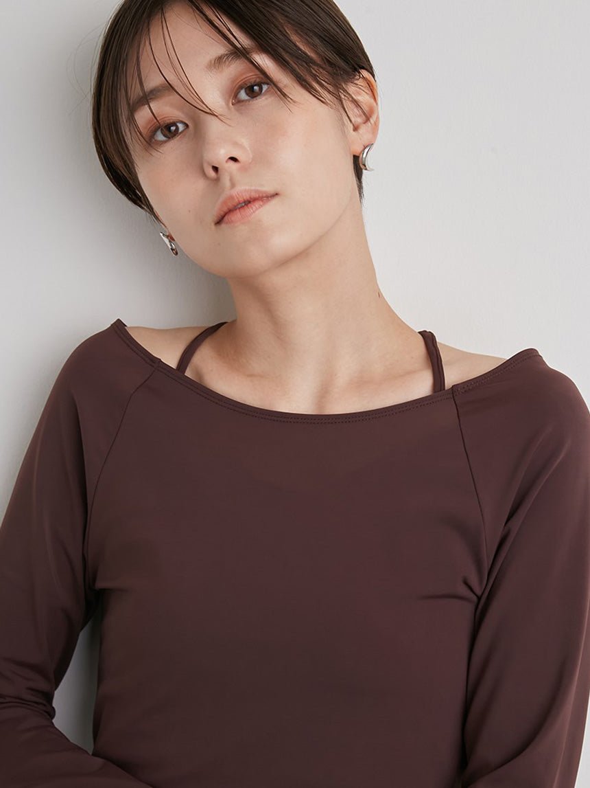 [emmi] サステナレッチ プルオーバー エミ レディース ヨガウェア ヨガトップス サスティナブル Tシャツ / 23SS 14WCT231206-Puravida! プラヴィダ　ヨガ ピラティス フィットネスショップ