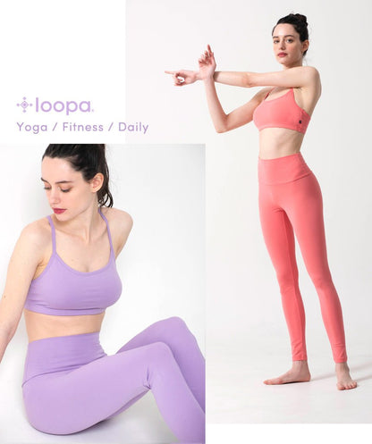 新色[Loopa] ルーパ ストレッチコットンヨガレギンス Strech Cotton Yoga Leggings / ヨガパンツ ボトムス ヨガウェア [A] 20_1-Puravida! プラヴィダ　ヨガ ピラティス フィットネスショップ